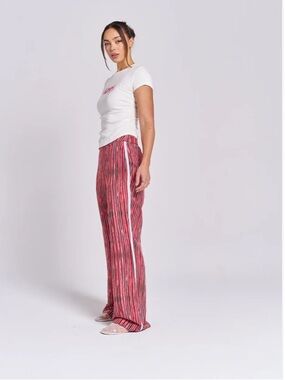 Maku Pomegranate Linen Pants